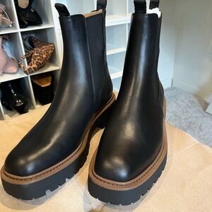Sam Edelman Black Leather Laguna Chelsea Boots 10M